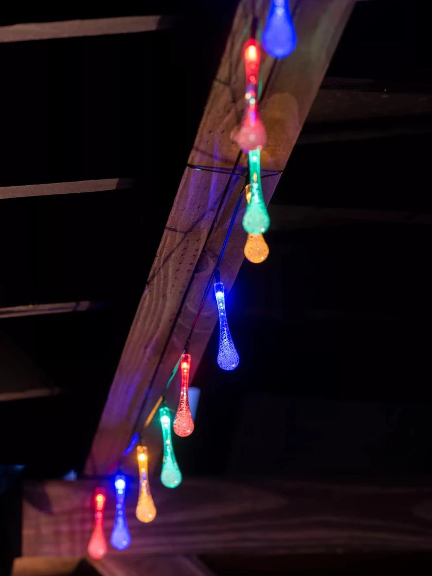 Waterdrop Solar String Lights, Set Of 2 1 Waterdrop Solar String Lights, Set Of 2