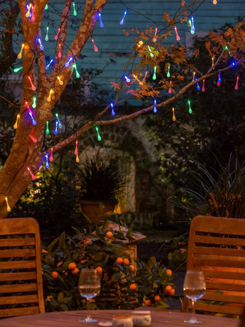 Waterdrop Solar String Lights, Set Of 2 2 Waterdrop Solar String Lights, Set Of 2 - Image 2