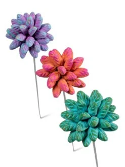 Dahlia Flower Garden Stakes Set -Garden Supply Store 8612055 5955 tif