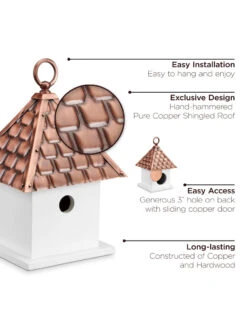 Bird House Bungalow With Copper Roof -Garden Supply Store 8612197 04v