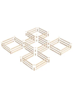 2-Tier Pine Raised Garden Bed, 80 Sqft.12'x12' -Garden Supply Store 8612255 01v