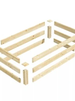 Pine Raised Garden Bed, 2'x4'x10.5" High -Garden Supply Store 8612256 01V jpg