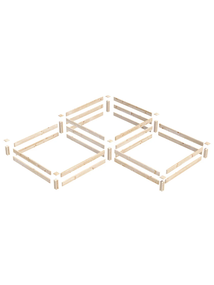 2-Tier Pine Raised Garden Bed, 4'x12' 3 2-Tier Pine Raised Garden Bed, 4'x12' - Image 3