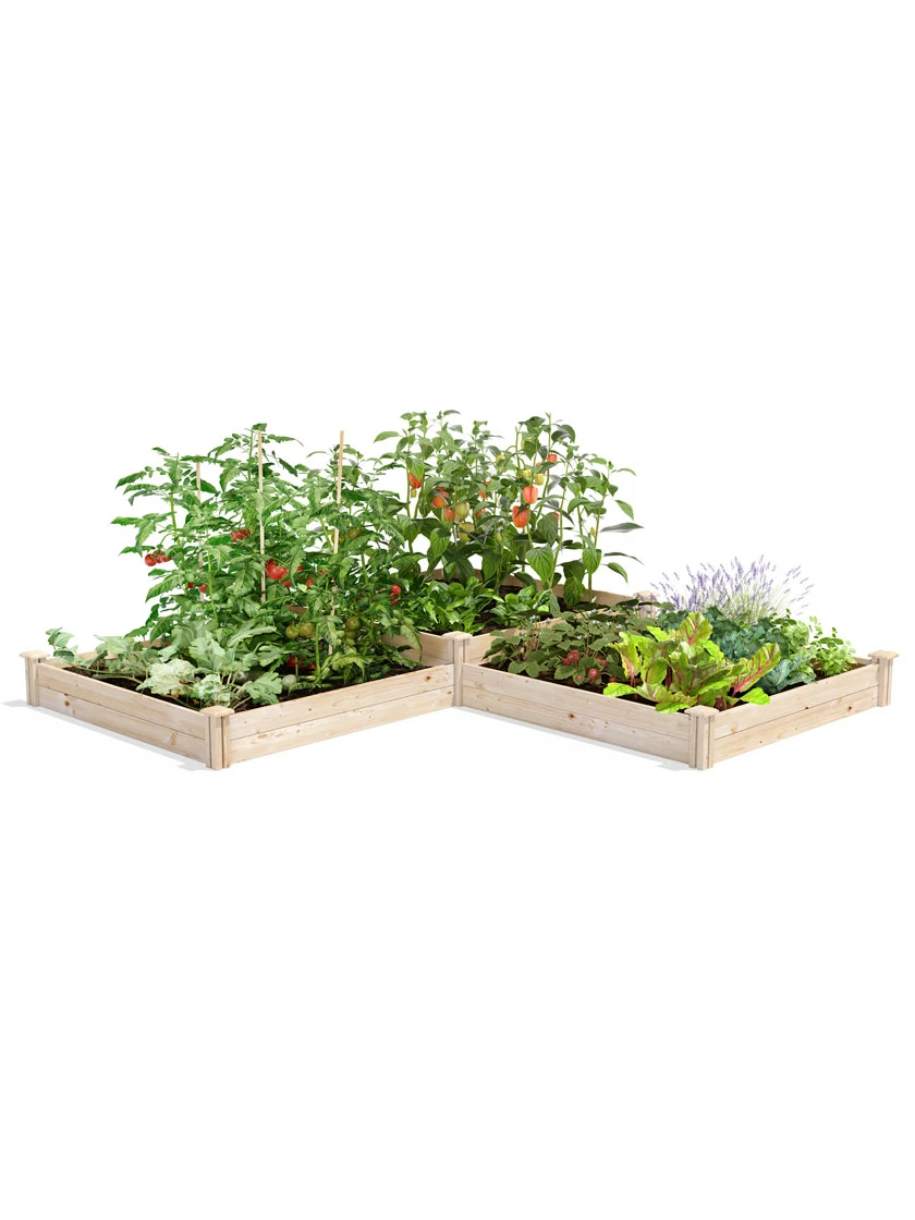 2-Tier Pine Raised Garden Bed, 4'x12' 1 2-Tier Pine Raised Garden Bed, 4'x12'