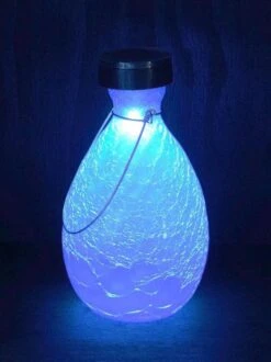 Achla Designs Solar Crackle Glass Vase Lantern -Garden Supply Store 8612529BLL 02v tif