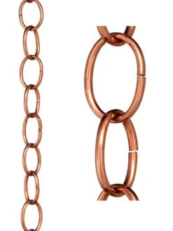 Single Link Pure Copper Rain Chain, 8.5' -Garden Supply Store 8612745 03v