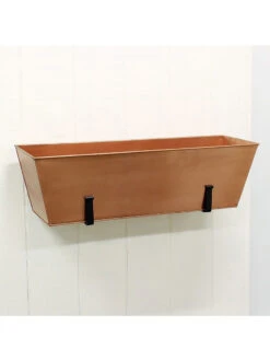 Achla Designs Plain Copper Plated Flower Box, Large -Garden Supply Store 8612915 04v