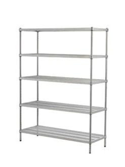 MeshWorks © 5 Tier Plant Shelving -Garden Supply Store 8613014 10v meshworks 5 tier plant shelf silver