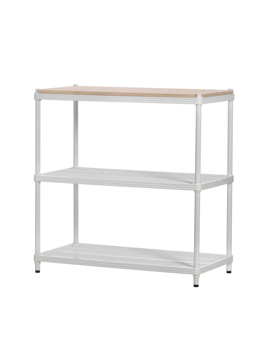 MeshWorks © 3 Tier Plant Shelving With Wood Top 4 MeshWorks © 3 Tier Plant Shelving With Wood Top - Image 4