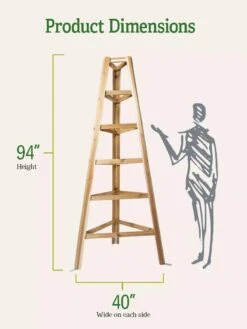Cedar Obelisk, 8' -Garden Supply Store 8613322 dims