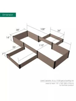 Terraced Cross Garden Bed -Garden Supply Store 8614259 03V 3 4