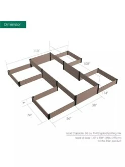 Terraced H-Shape Garden Bed -Garden Supply Store 8614260 03V 3 4