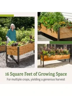 Self-Watering Elevated Planter Box, 2' X 8' -Garden Supply Store b00eow8fhu raisedbed feature 2